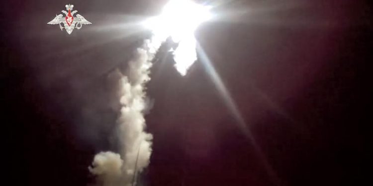 Russian navy test-fires hypersonic missile in the White Sea