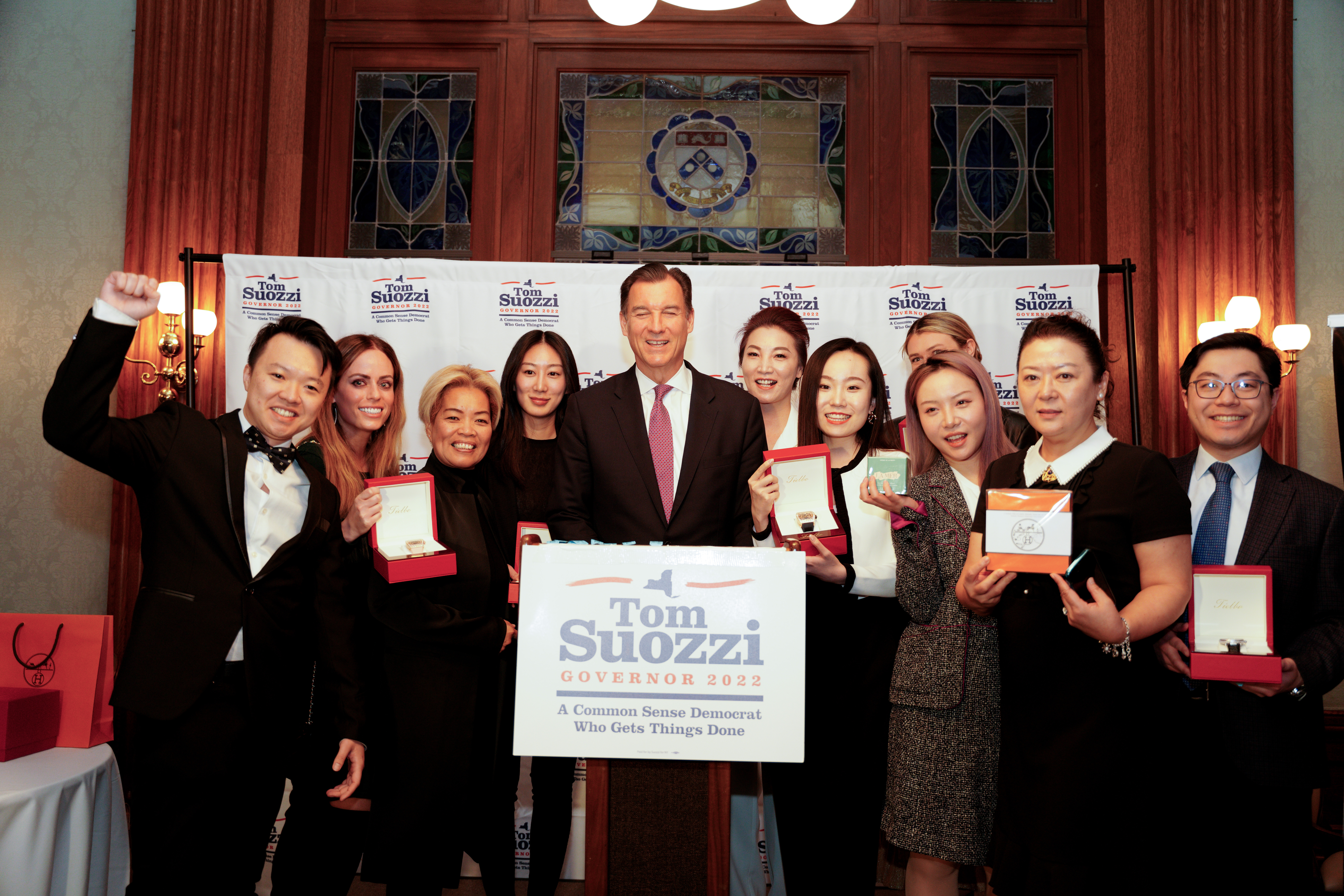 The New York Young Elite Association hosted a fundraiser for Tom Suozzi