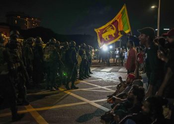 Sri Lankan troops forcefully clear protesters; new PM named