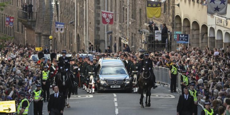 King Charles III and his siblings escort queen’s coffin