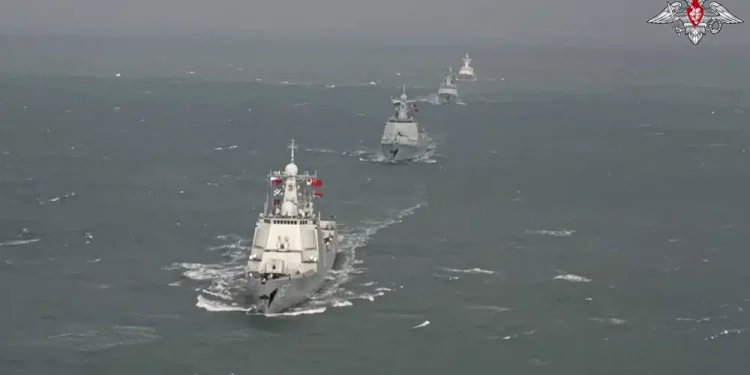 Russia and China hold joint naval drills