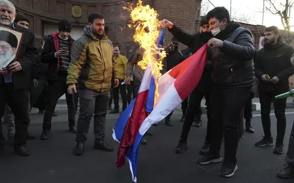 Amid unrest, Iran’s hardliners turn their anger to France