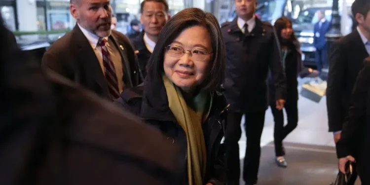 Taiwan’s leader, in US, stresses security for her island