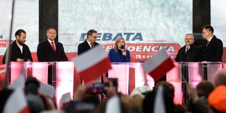 Poland’s divisions on display as presidential candidates bicker in a live TV debate